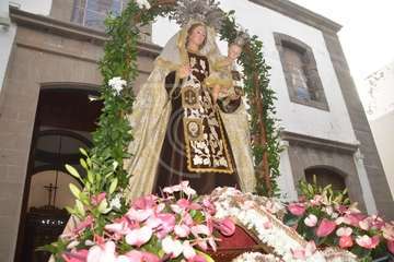 Misa y procesión de la Virgen de Telde en Los Llanos de Telde (Foto TA)